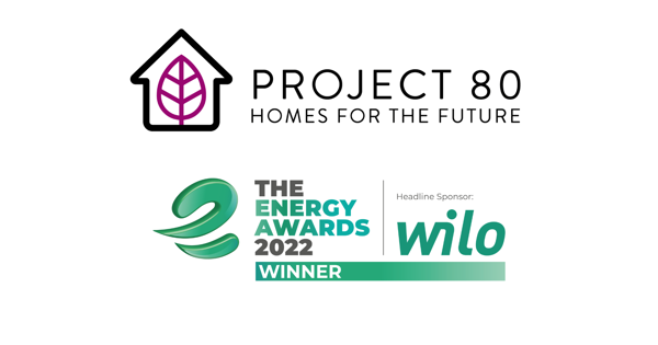 Project 80 logo with the logo for Energy Awards 2022 winner