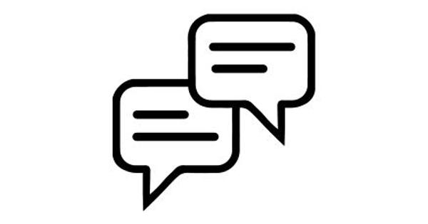 Icon of 2 speech bubbles